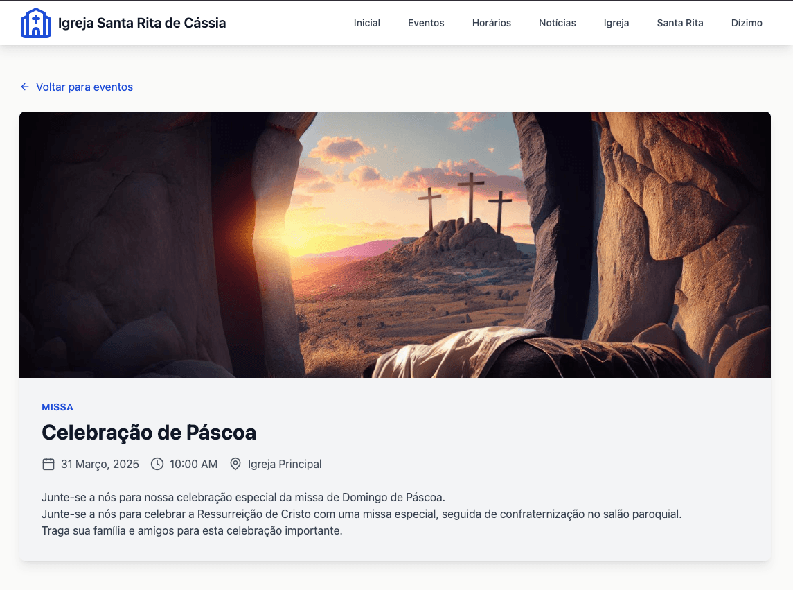 Website - Santa Rita church - Second view
